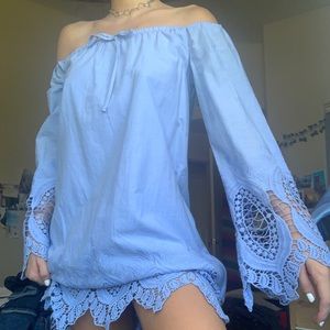 Baby blue boutique dress